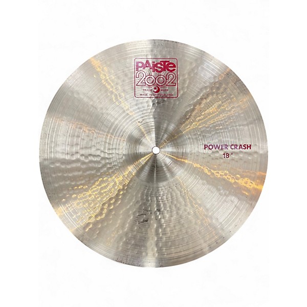 Used Paiste 18in 2002 Power Crash Cymbal