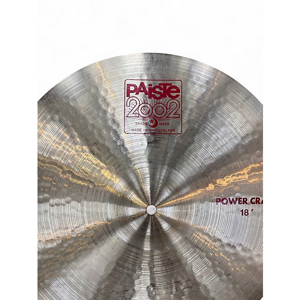 Used Paiste 18in 2002 Power Crash Cymbal