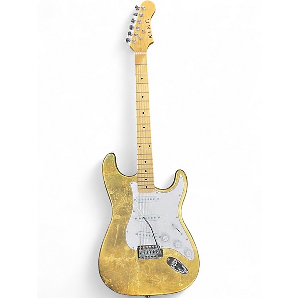 Used King "S" Style Gold Solid Body Electric Guitar