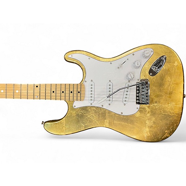 Used King "S" Style Gold Solid Body Electric Guitar