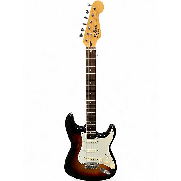 Used Squier Standard Stratocaster 3 Tone Sunburst Solid Body Electric Guitar