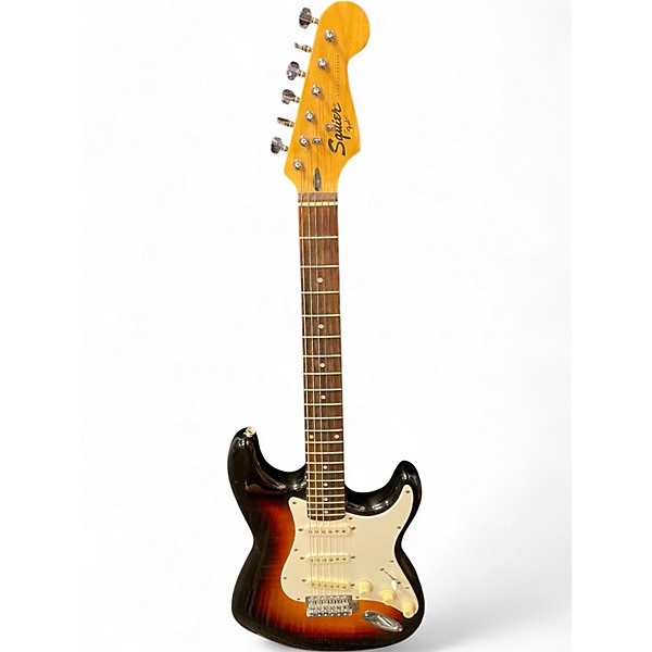 Used Squier Standard Stratocaster 3 Tone Sunburst Solid Body Electric Guitar