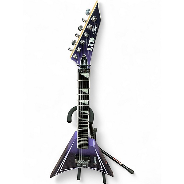 Used Esp Ltd Alexi Laiho Hexed Sawtooth Arrow PURPLE FADE Solid Body Electric Guitar