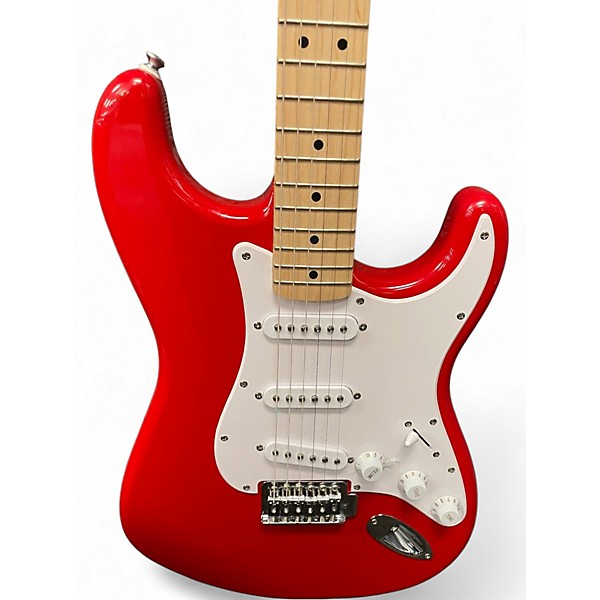 Used Squier  Sonic Stratocaster  Red Solid Body Electric Guitar
