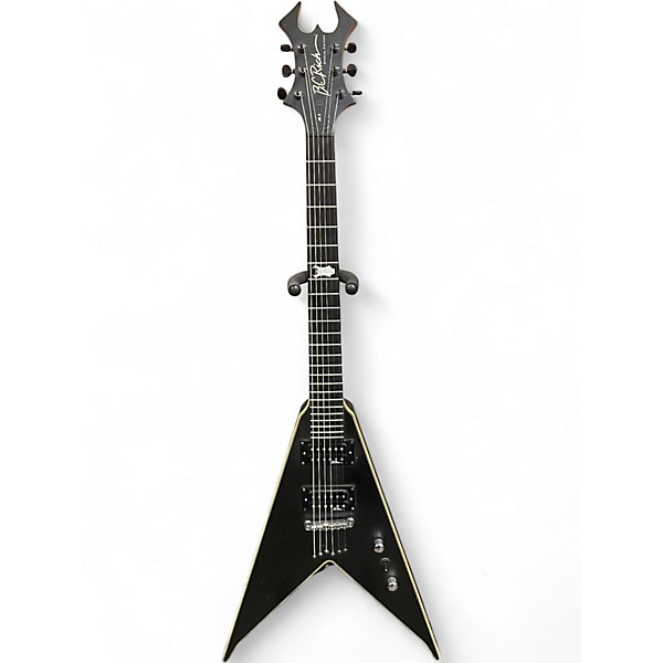 Used B.C. Rich Jr V IT Invisibolt Satin Black Solid Body Electric Guitar
