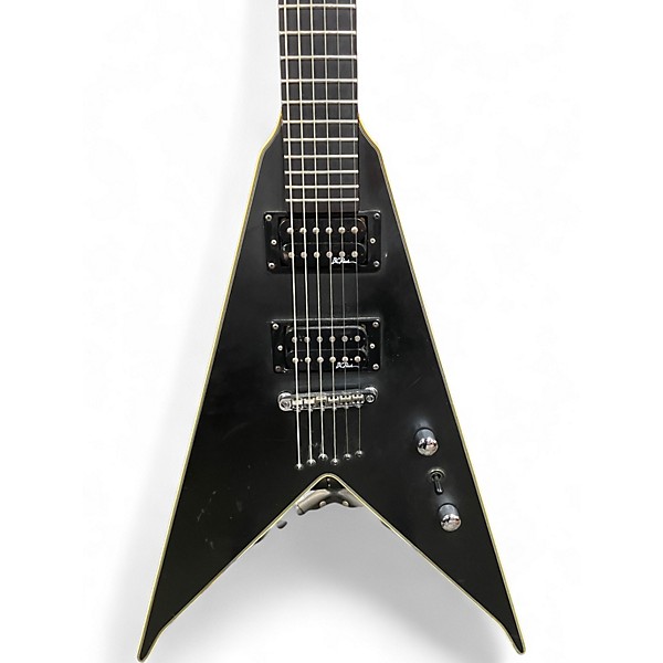 Used B.C. Rich Jr V IT Invisibolt Satin Black Solid Body Electric Guitar