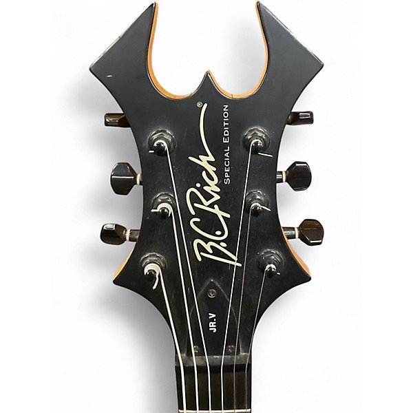 Used B.C. Rich Jr V IT Invisibolt Satin Black Solid Body Electric Guitar