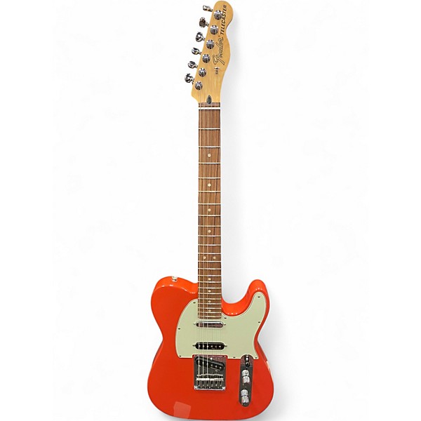 Used 2021 Fender Deluxe Nashville Telecaster Fiesta Red Solid Body Electric Guitar