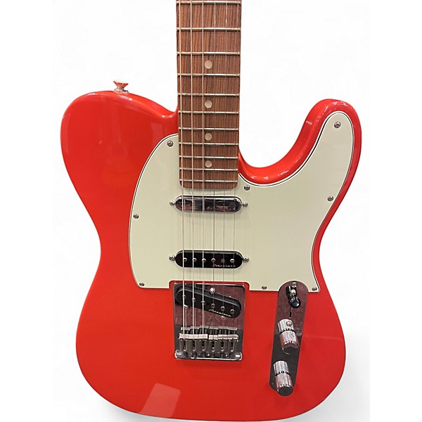 Used 2021 Fender Deluxe Nashville Telecaster Fiesta Red Solid Body Electric Guitar