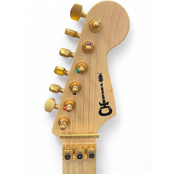Used 2022 Charvel Pro-Mod DK24 HH FR M Mahogany with Quilt Maple Dark Amber Solid Body Electric Guitar