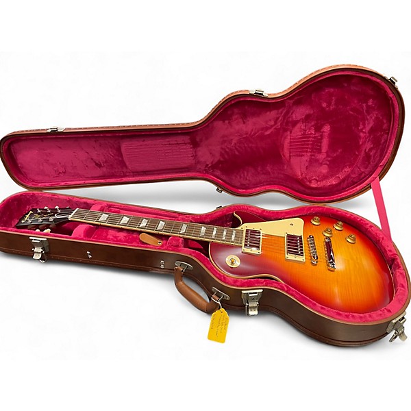 Used Epiphone Inspired by Gibson Custom 1959 Les Paul Standard Reissue Deep Cherry Sunburst Solid Body Electric Guitar
