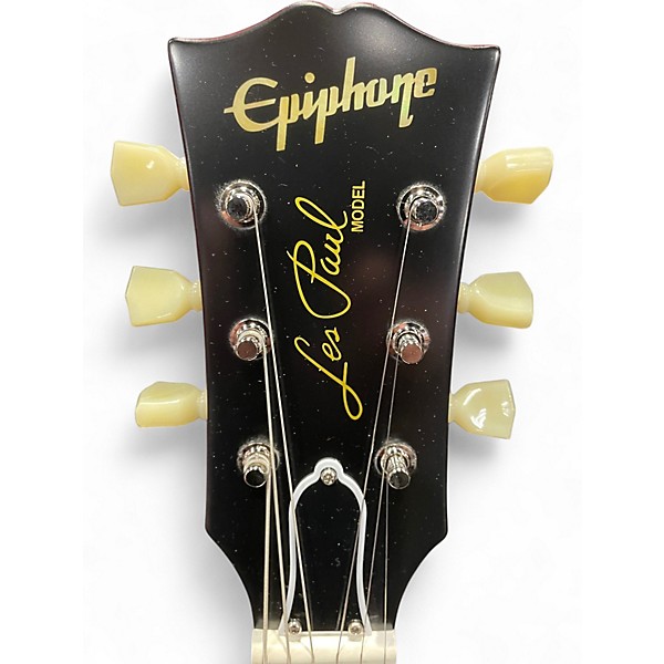 Used Epiphone Inspired by Gibson Custom 1959 Les Paul Standard Reissue Deep Cherry Sunburst Solid Body Electric Guitar