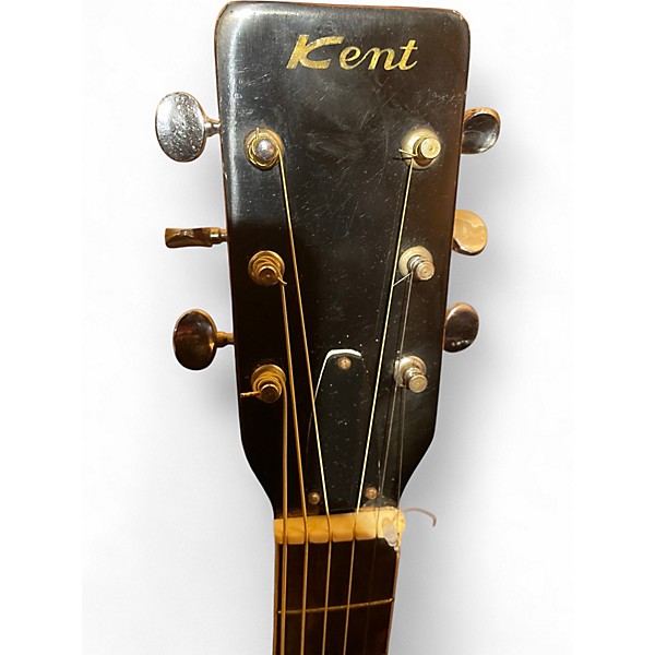Vintage 1960s Kent KT310 Natural top Cherry back Acoustic Guitar