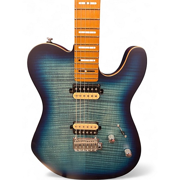 Used Sire T7 FM W/GATOR TITAN SERIES CASE Transparent Blue Solid Body Electric Guitar