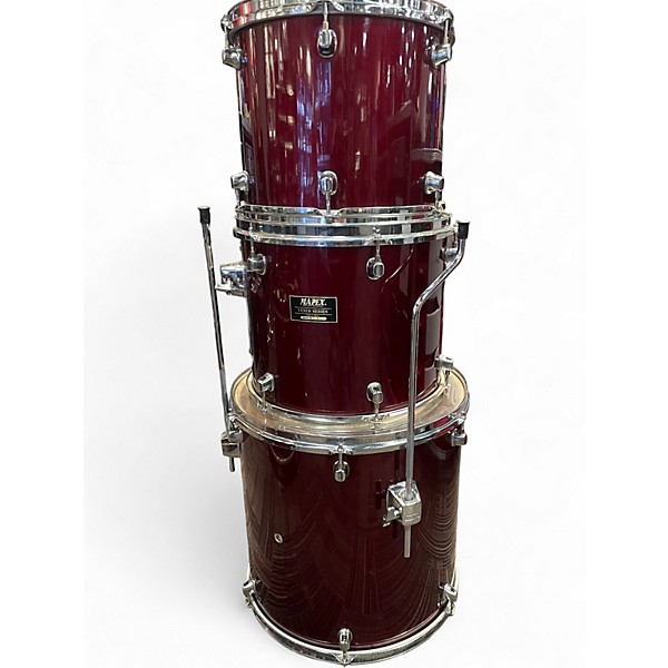 Used Mapex 4 Piece venus Candy Apple Red Drum Kit