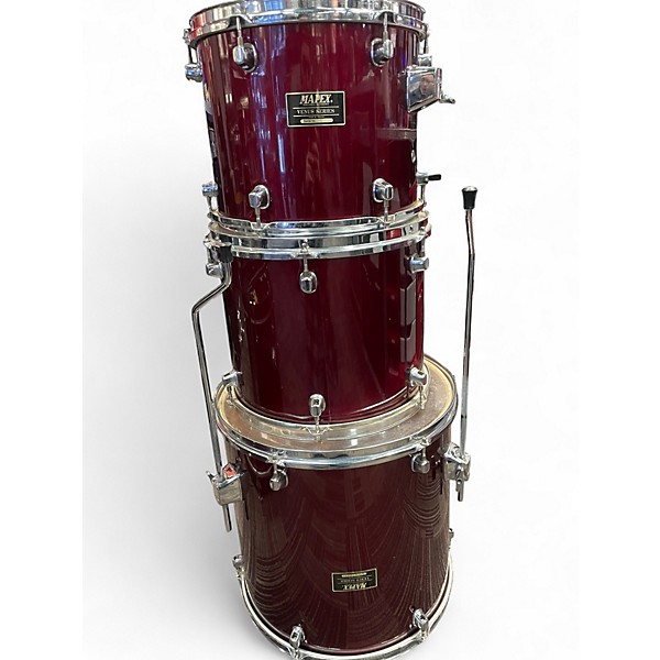 Used Mapex 4 Piece venus Candy Apple Red Drum Kit