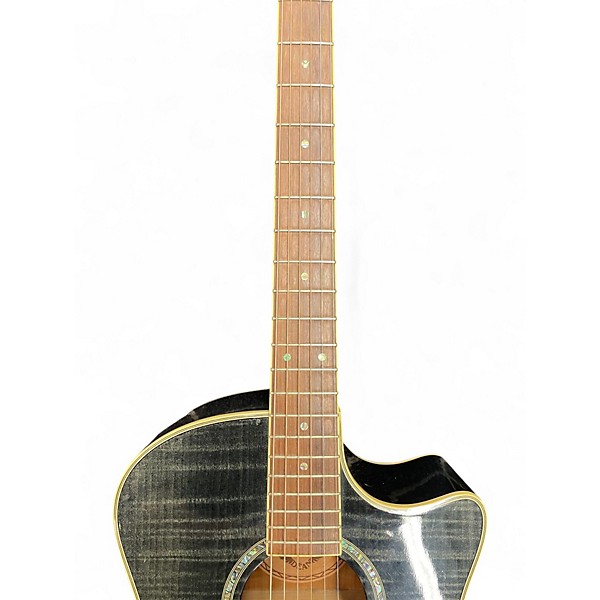 Used Dean Exotica FM TBK Translucent Black Acoustic Electric Guitar