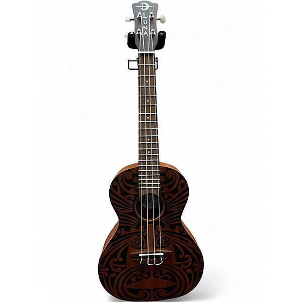 Used Luna UKE Tribal Tenor Brown Ukulele