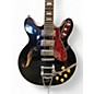 Used Airline H77 Black Hollow Body Electric Guitar