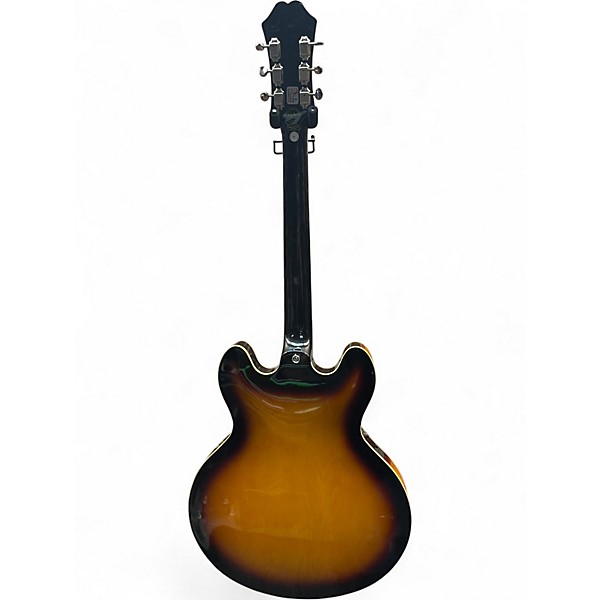 Used Epiphone Lefty Casino VS 3 Tone Sunburst Hollow Body Electric Guitar