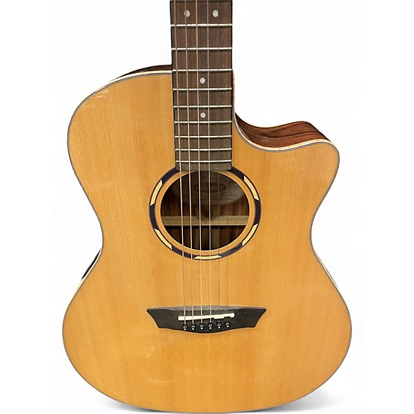 Used Washburn WL20SCE-0 Natural Acoustic Electric Guitar