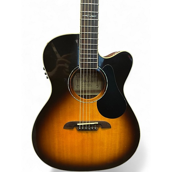 Used Alvarez AF60CE Folk 2 Color Sunburst Acoustic Electric Guitar