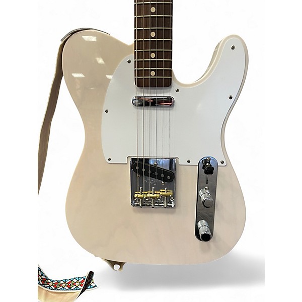 Used Fender Jimmy Page Mirror Telecaster White Solid Body Electric Guitar