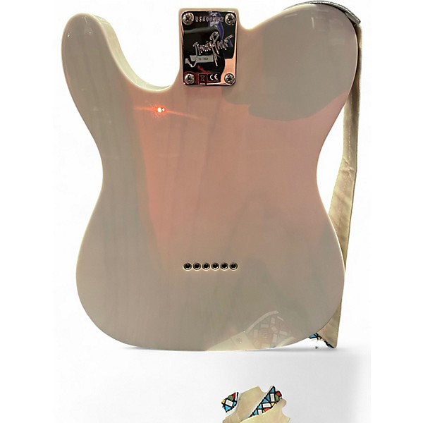 Used Fender Jimmy Page Mirror Telecaster White Solid Body Electric Guitar