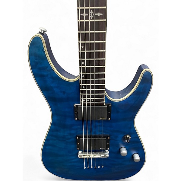 Used Schecter Guitar Research C1 Platinum Blue Solid Body Electric Guitar