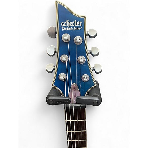 Used Schecter Guitar Research C1 Platinum Blue Solid Body Electric Guitar