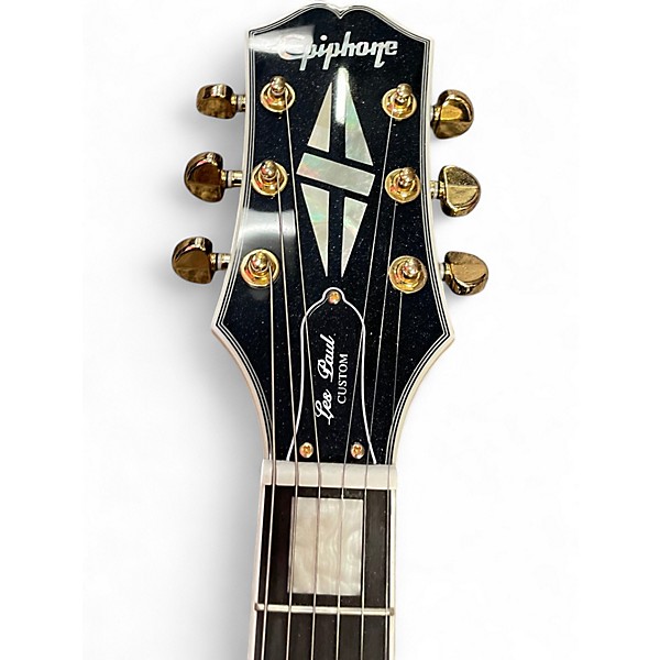 Used Epiphone Les Paul Custom Black Solid Body Electric Guitar