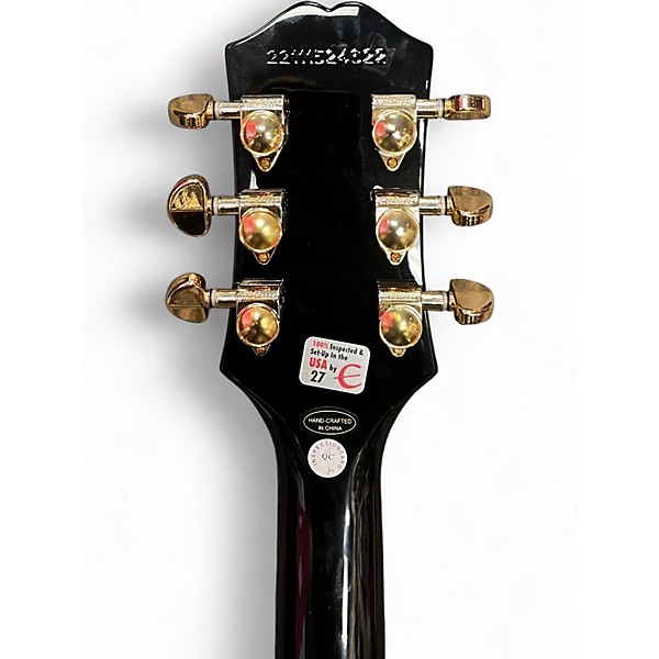 Used Epiphone Les Paul Custom Black Solid Body Electric Guitar