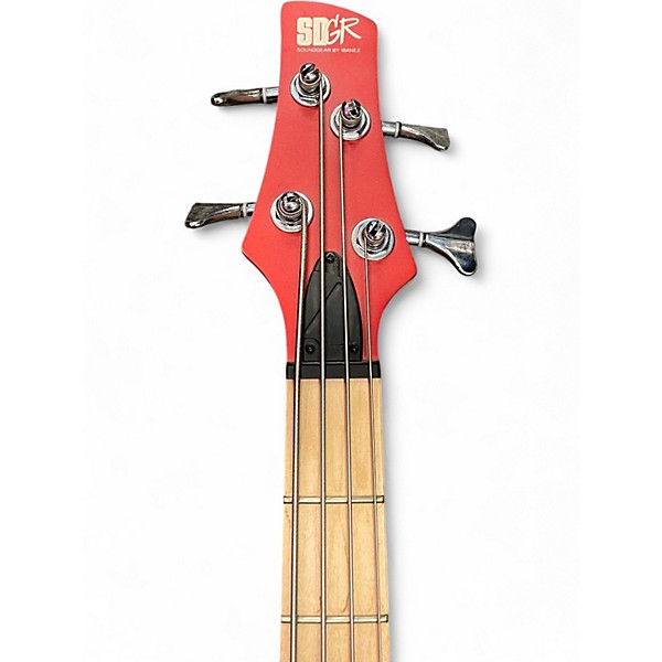 Used Ibanez SRMD200 Satin Red Electric Bass Guitar