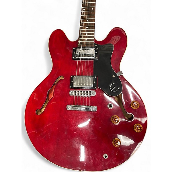 Used Epiphone Dot Worn Cherry Hollow Body Electric Guitar