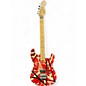 Used EVH Striped Series Red with Black and White Stripes Solid Body Electric Guitar thumbnail
