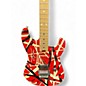 Used EVH Striped Series Red with Black and White Stripes Solid Body Electric Guitar