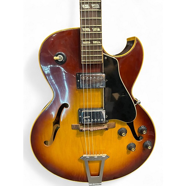 Vintage 1969 Gibson 1960s ES175 2 Tone Sunburst Hollow Body Electric Guitar