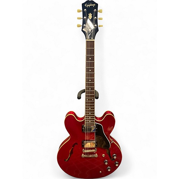Used Epiphone ES-335 Trans Red Hollow Body Electric Guitar