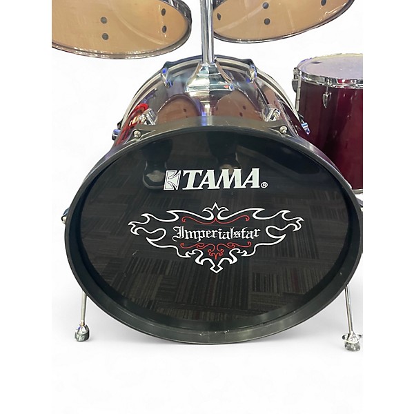 Used TAMA 4 Piece Imperialstar Candy Apple Red Metallic Drum Kit