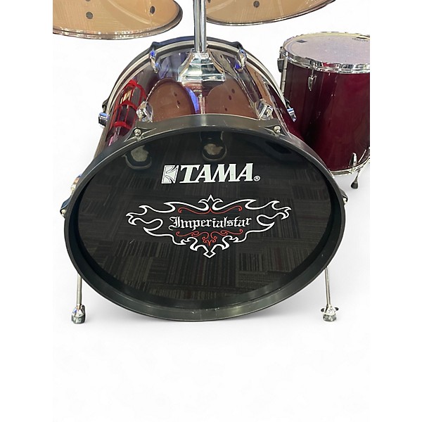 Used TAMA 4 Piece Imperialstar Candy Apple Red Metallic Drum Kit