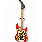Used Kramer Baretta "Danger Zone" Custom Graphic Warning Tape on White Red Solid Body Electric Guitar thumbnail