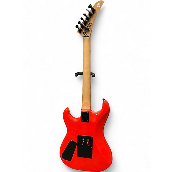 Used Kramer Baretta "Danger Zone" Custom Graphic Warning Tape on White Red Solid Body Electric Guitar