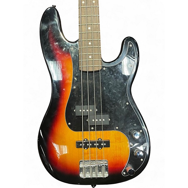 Used Squier Precision Bass 2 Tone Sunburst Electric Bass Guitar