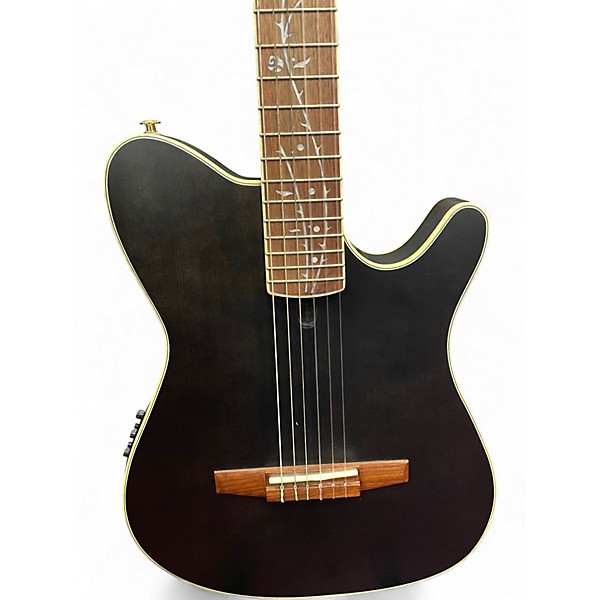 Used Ibanez TOD10N-TKF Black Classical Acoustic Electric Guitar