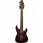 Used Schecter Guitar Research Omen 7 Satin Red Solid Body Electric Guitar thumbnail