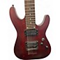 Used Schecter Guitar Research Omen 7 Satin Red Solid Body Electric Guitar