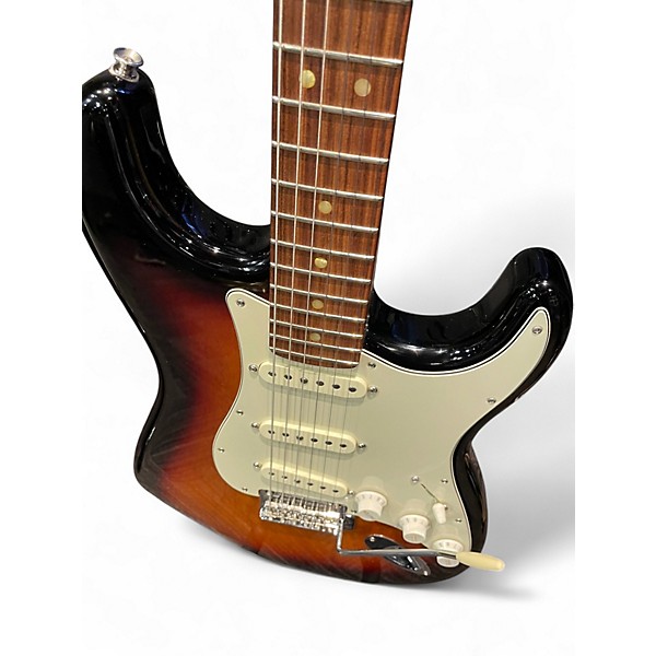 Used Fender Deluxe Roadhouse Stratocaster 3 Tone Sunburst Solid Body Electric Guitar