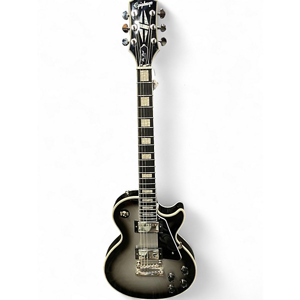 Used Epiphone Les Paul Custom SILVER BURST Solid Body Electric Guitar