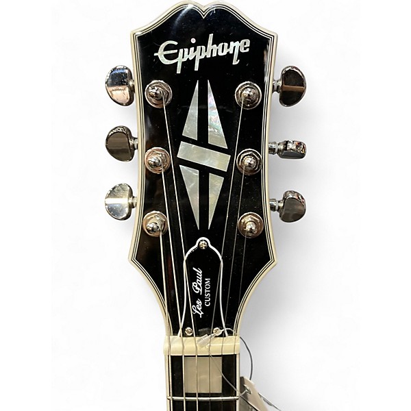 Used Epiphone Les Paul Custom SILVER BURST Solid Body Electric Guitar