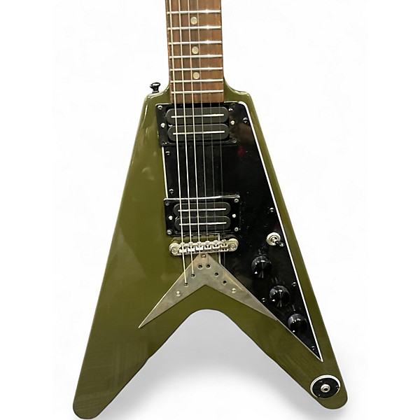 Used Epiphone FLYING V OLIVE GREEN Solid Body Electric Guitar